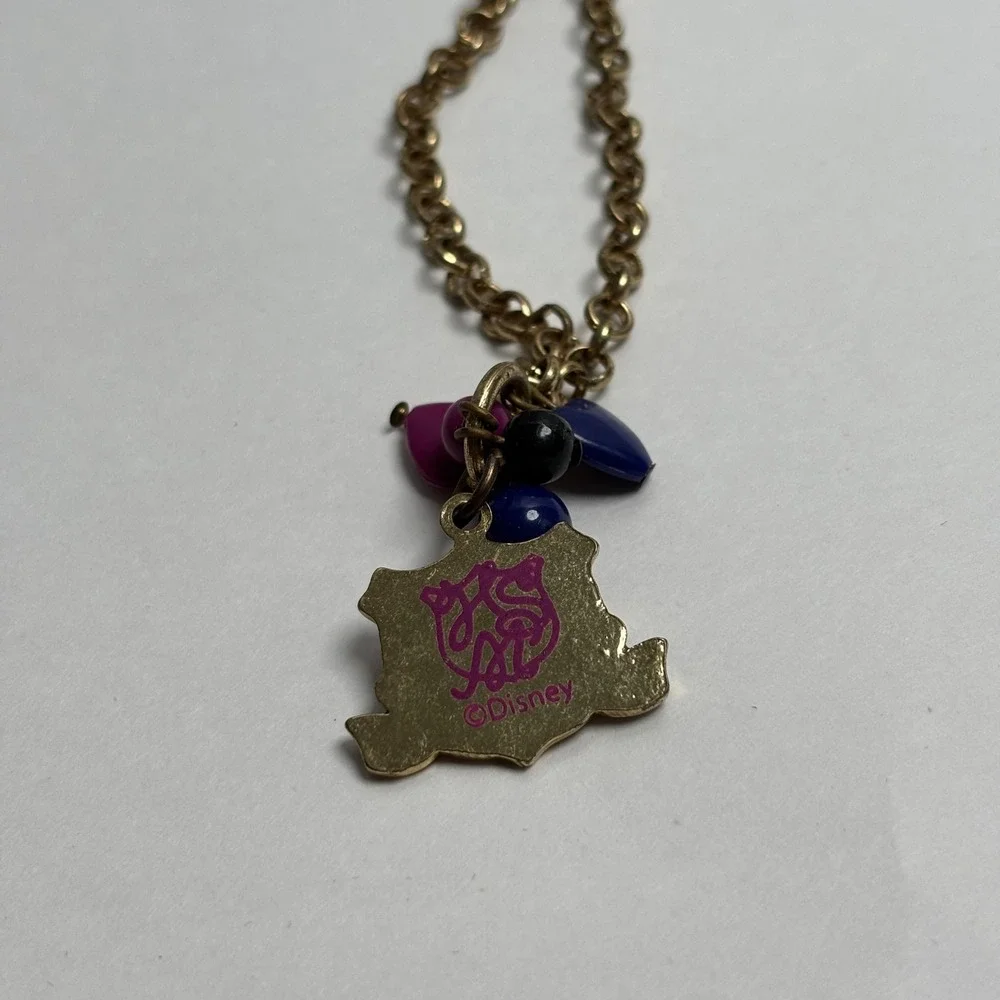 Disney High School Musical Gold Tone Girls Charm Bracelet Enamel Crest Y2K VTG